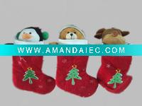Wholesale stuffed reindeer Christmas stocking