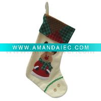 Wholesale 18 inches of Reindeer Christmas Hanging Stocking