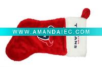 Wholesale Top quality Santa Claus velvet plush Christmas stocking