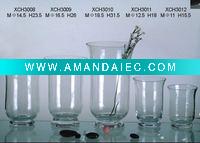 Clear Glass Hurricane Candle Holder