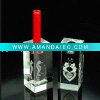 Wholesale 3D crystal candle holder