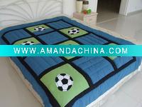 100% Cotton Printed Children Football Baby Comforter