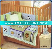 Wholesale football baby quilt set -z01