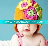 Wholesale comfortable knitted crochet baby hat