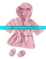 Wholesale single color and comfortable baby bathrobe