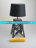 Wholesale Artistic Iron base table lamp with black linen shade, tabe&desk luminaire,Household articles