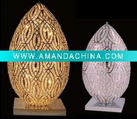 Wholesale 2010 Egg shade Crsytal Table lamp , HOT