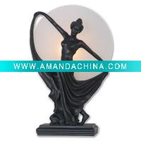 Wholesale Polyresin Art Deco Sculpture table lamp