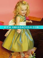 Wholesale baby dress taffeta fabric baptism dress