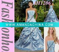 Wholesale Attractive Strapless evening dress beaded plus size clubwear with lace AH1206
