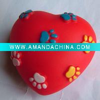 pet toys accessories--heart vinyl toy
