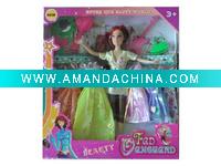 Wholesale toy doll wtih 6 spare clothes and accessory