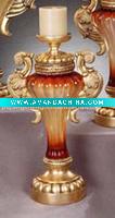 Wholesale Handmade Golden Resin Candle Holder