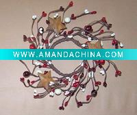 Wholesale candle ring with rust star