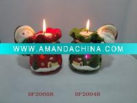 Wholesale ceramic christmas tealight candle holder