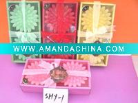 Wholesale art craft floating candle set gift
