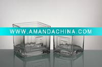 clear glass candle holder