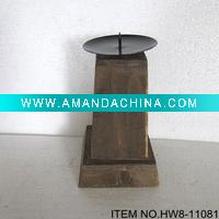 Wholesale Pillar wooden candle holder