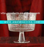 Wholesale Decal Glass Candle Holder