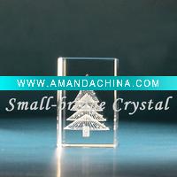 Wholesale 3D laser crystal christmas three home decoration