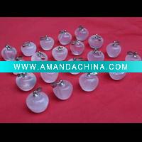 Wholesale Natural Rose Crystal Apple Decoration