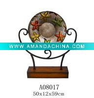 Wholesale Table Decor with Metal Stand and Glass decor in the certer