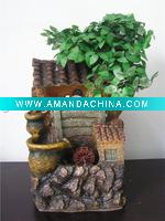 Wholesale Home Decoration Water Fountain Resin House
