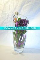 Wholesale home garden furniture decoration of glass vase with flowers