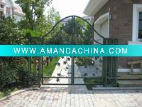 Wholesale Top-selling modern wrought iron gate decoration design for home,park,garden