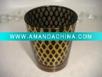 Wholesale silver plated glass candle holder for home decoration