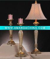 Wholesale Home Decor Antique Golden Glass Lamp
