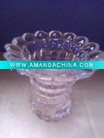 Wholesale Lotus promotion wedding vitreous home decoration art&collectible holidays glass candlesticks