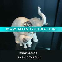 Wholesale Porcelain elephant home decoration