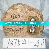 Wholesale polyresin stone with angel decoration