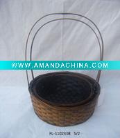 Wholesale Round bamboo basket with handle
