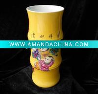 Wholesale Bamboo Shape Ceramic Decorative Vase WRYHJ07