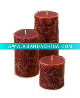 Wholesale 3x3inch decorative pillar candle