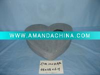 Wholesale heart natural stone candle holder 27M1004A