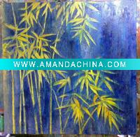 Wholesale stretched bamboo oil painting