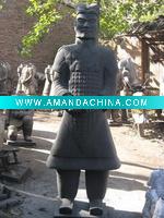Wholesale The stone colour Terra-cotta Warriors of general