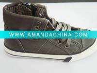 Wholesale PU upper with zipper Canvas shoes all sizes men Sneaker plimsoll footwear