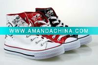 Wholesale Women's canvas shoes Fashion printing sneakers MOQ 20 Pairs UCS028