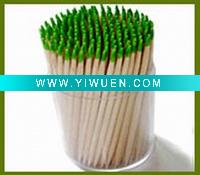 Wholesale wood toothpick with green mint