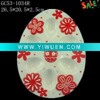 Wholesale Ceramic Flower Egg Plate