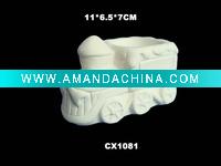 Wholesale bisque ceramic train for decoration