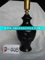 Wholesale handmade black clay lamp