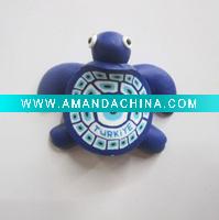 Wholesale Polymer clay cute blue turtle magnet fridge magnet