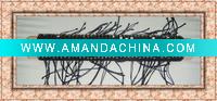 Wholesale knit cotton and leather bracelet
