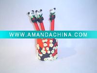Wholesale Polymer clay pen panda animal craft(XY017A)