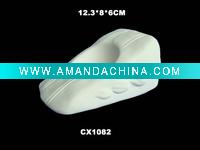 bisque ceramic cake candle holder